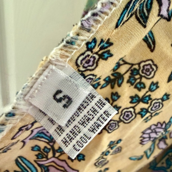 Dahlia Print Bohemian Floral Wrap Dress by Aura - small - Picture 9 of 10